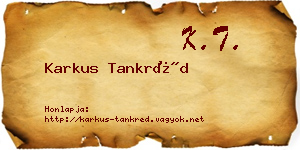 Karkus Tankréd névjegykártya